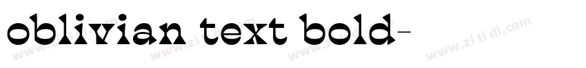 oblivian text bold字体转换